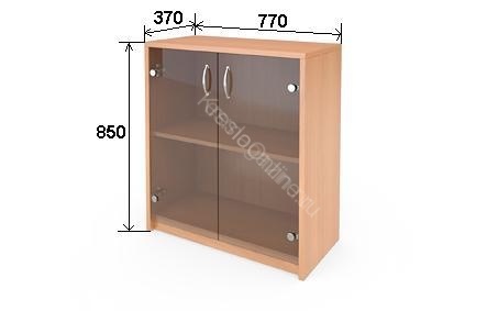 Стеллаж офисный А-302 + двери А-стл. 302 тонированное