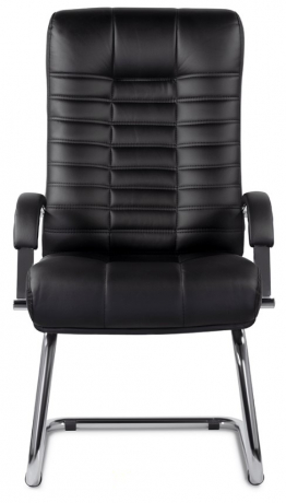Конференц-кресло UTFC Атлант В/п хром кожа черная