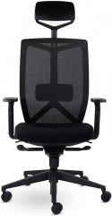 Ортопедическое компьютерное кресло Профи BLACK PPL черный ткань/сетка