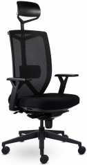 Ортопедическое компьютерное кресло Профи BLACK PPL черный ткань/сетка