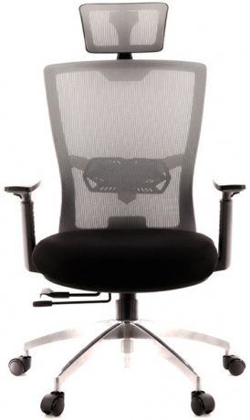 Ортопедическое офисное кресло Everprof Polo S ткань черно-серая