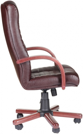 Офисное кресло руководителя Атлант Экстра экокожа бордовая (палисандр)