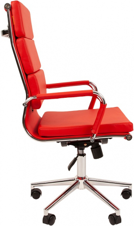 Офисное кресло руководителя Chairman 750 экокожа красная