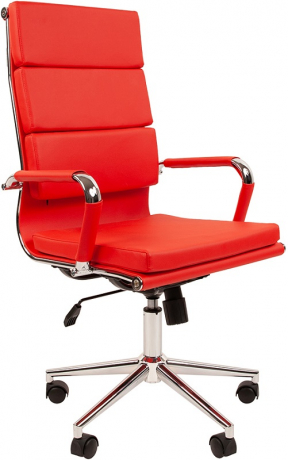 Офисное кресло руководителя Chairman 750 экокожа красная