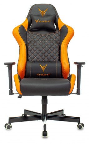 Кресло игровое Knight ARMOR черный/оранжевый ромбик