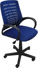 Компьютерное кресло Ирис ткань-сетка синяя