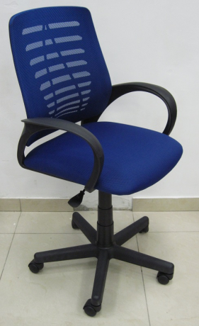 Компьютерное кресло Ирис ткань-сетка синяя