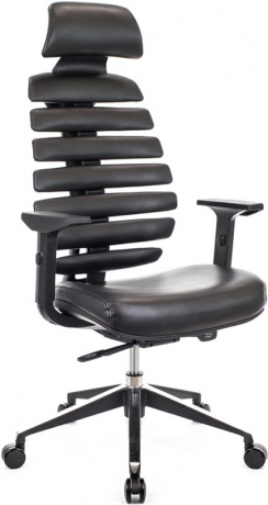 Ортопедическое компьютерное кресло Everprof Ergo Black экокожа черная