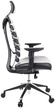 Ортопедическое компьютерное кресло Everprof Ergo Black экокожа черная