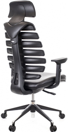 Ортопедическое компьютерное кресло Everprof Ergo Black экокожа черная