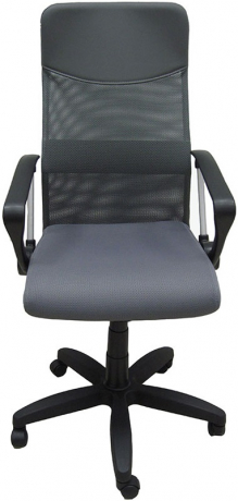 Компьютерное кресло Комфорт Люкс Арфа ткань-сетка серая