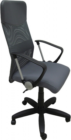 Компьютерное кресло Комфорт Люкс Арфа ткань-сетка серая