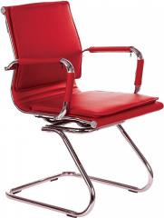 Офисное конференц-кресло Бюрократ Ch-993-Low-V красный экокожа