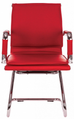 Офисное конференц-кресло Бюрократ Ch-993-Low-V красный экокожа