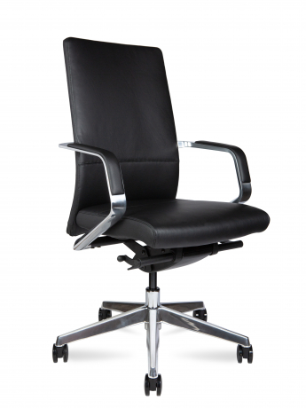 Кресло руководителя Norden Сиена LB черная кожа