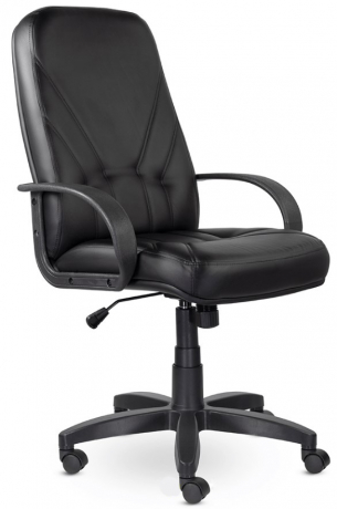 Кресло руководителя UTFC Комо В пластик экокожа черная