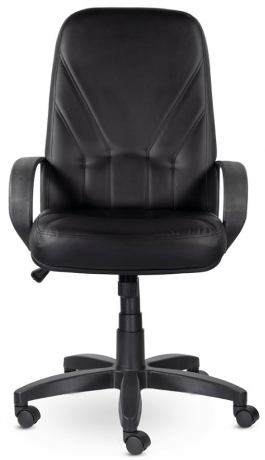 Кресло руководителя UTFC Комо В пластик экокожа черная