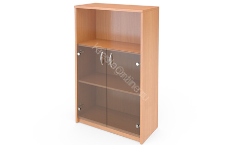 Стеллаж офисный А-304 + двери А-стл. 302 тонированное