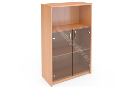Стеллаж офисный А-304 + двери А-стл. 302 тонированное