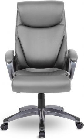 Офисное кресло руководителя Веста экокожа темно-серая