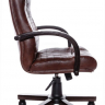 Кресло офисное с низкой спинкой Атлант Экстра кожа коричневая