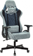 Кресло компьютерное игровое Zombie VIKING 7 KNIGHT голубой текстиль/экокожа