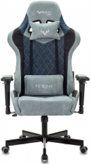 Кресло компьютерное игровое Zombie VIKING 7 KNIGHT голубой текстиль/экокожа