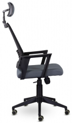 Компьютерное кресло UTFC Аэро М-808 BLACK PL ткань серый