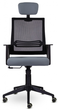 Компьютерное кресло UTFC Аэро М-808 BLACK PL ткань серый