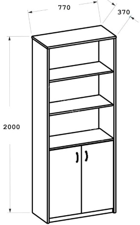 Шкаф офисный Арго А-310 (77*37*200)