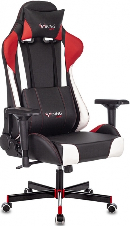 Кресло компьютерное игровое Zombie VIKING TANK черный/красный/белый экокожа