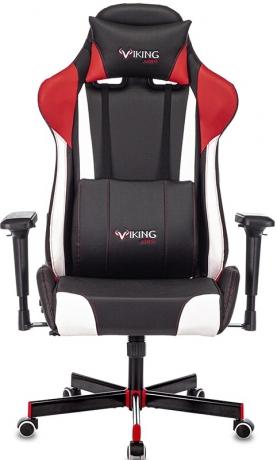 Кресло компьютерное игровое Zombie VIKING TANK черный/красный/белый экокожа