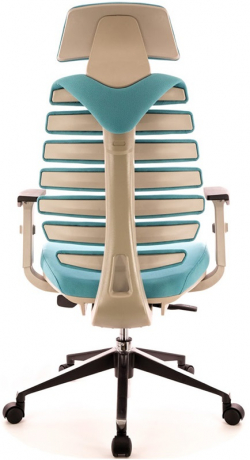 Ортопедическое компьютерное кресло Everprof Ergo Grey ткань бирюзовая