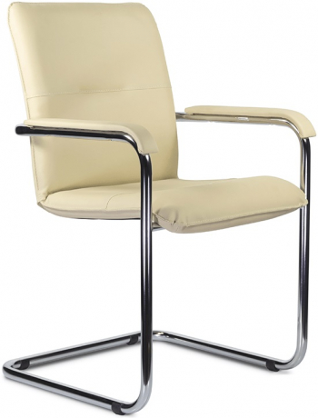 Стул офисный София Хром экокожа бежевый