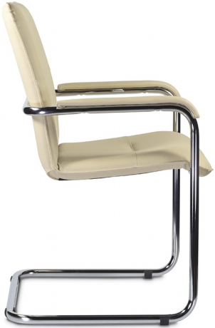 Стул офисный София Хром экокожа бежевый