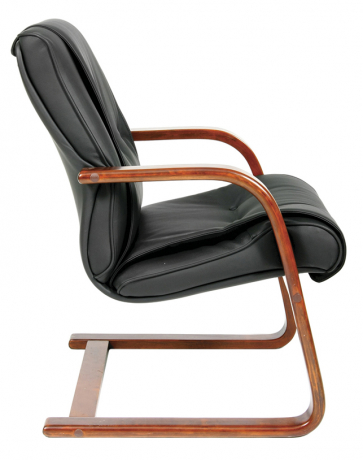 Офисное конференц-кресло Chairman 653 V кожа черный