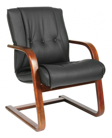 Офисное конференц-кресло Chairman 653 V кожа черный