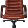 Офисное кресло руководителя Зобра Экстра МБ кожа коричневая