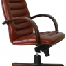 Офисное кресло руководителя Зобра Экстра МБ кожа коричневая