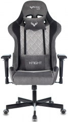 Кресло компьютерное игровое Zombie VIKING 7 KNIGHT серый Loft ромбик текстиль/экокожа