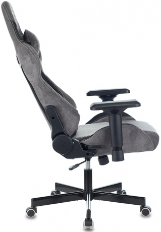 Кресло компьютерное игровое Zombie VIKING 7 KNIGHT серый Loft ромбик текстиль/экокожа