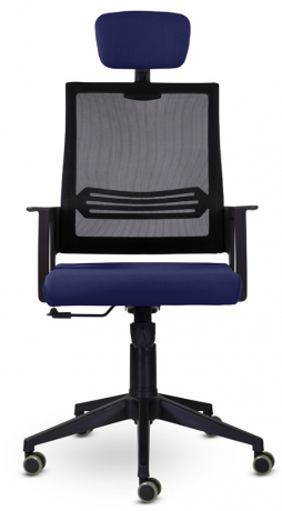 Компьютерное кресло UTFC Аэро М-808 BLACK PL ткань синий