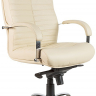 Офисное кресло руководителя Орион Хром экокожа бежевая