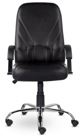 Кресло руководителя UTFC Комо В хром экокожа черная