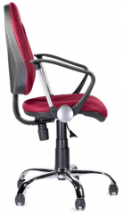 Компьютерное кресло UTFC Клио С-101 Нептун ПВМ хром ткань бордо