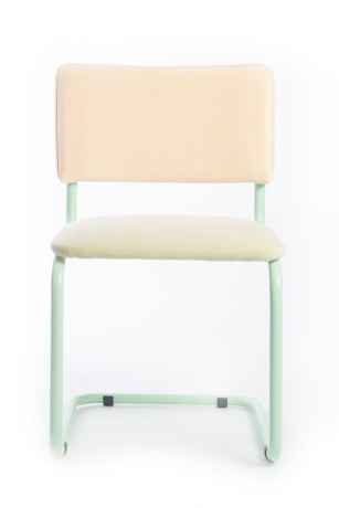 Стул Сильвия RAL сине-зеленые полозья 