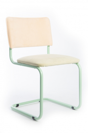 Стул Сильвия RAL сине-зеленые полозья 