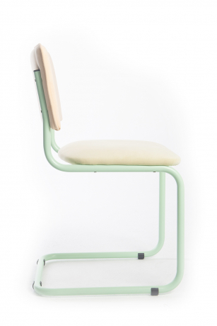 Стул Сильвия RAL сине-зеленые полозья 