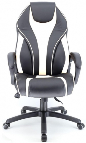 Кресло компьютерное игровое Everprof Wing экокожа черная/белая