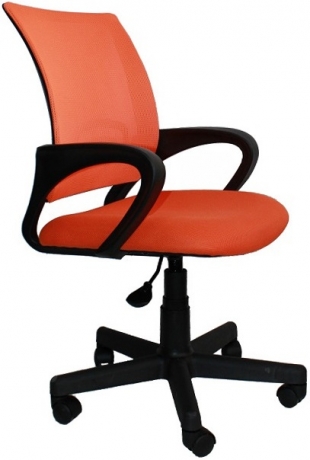 Компьютерное кресло Лайк ткань-сетка оранжевая